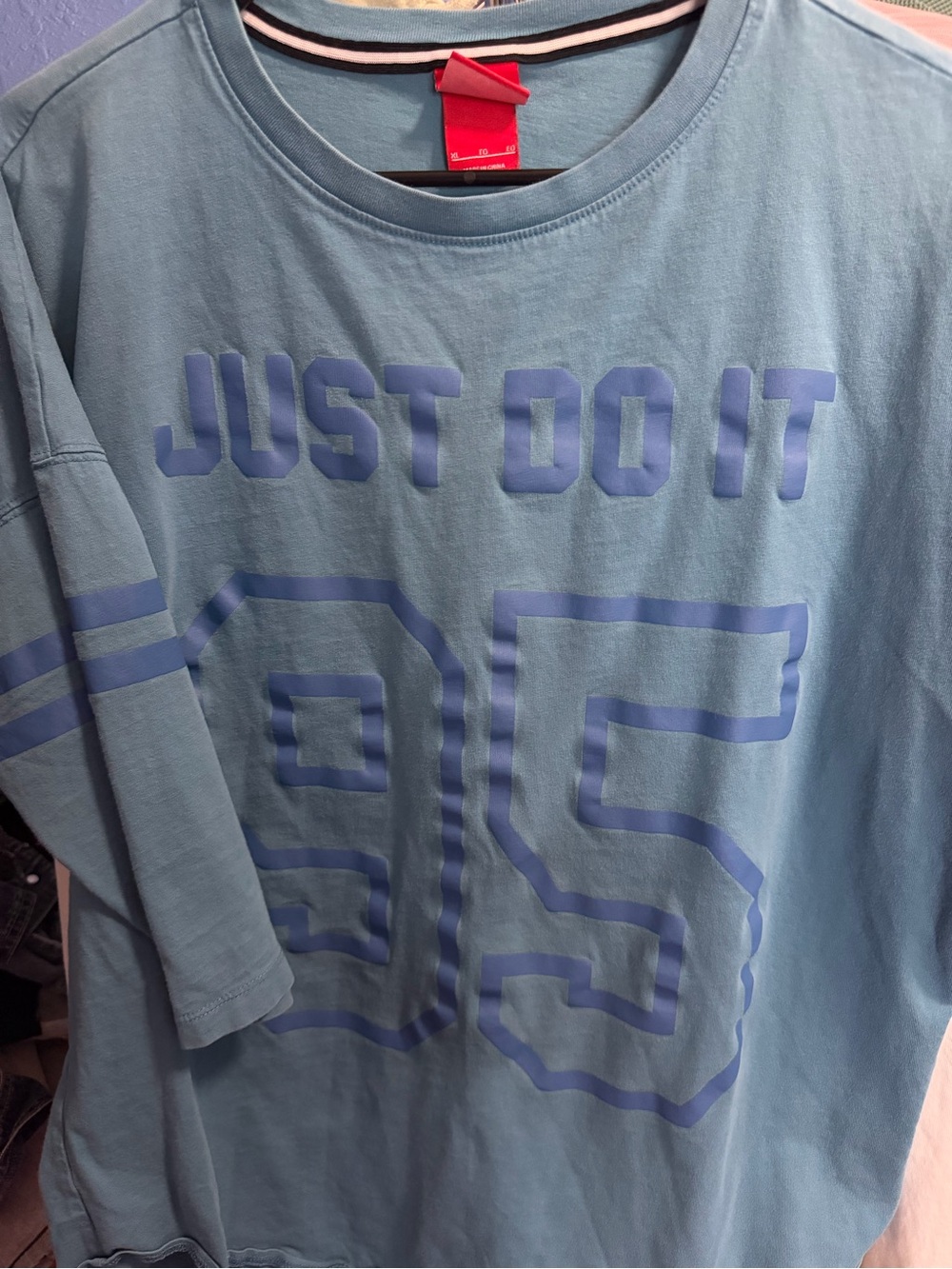 Blue 'Just Do It' Women’s Graphic Tee